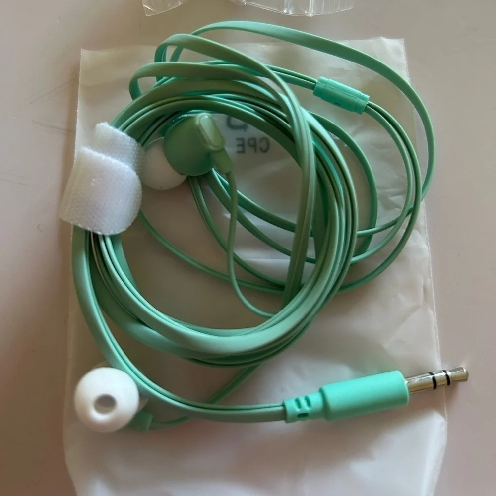 Wired Earbuds - Mint Green - Brand New